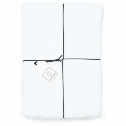 Drap-housse Dili en voile de coton | Blanc
