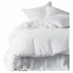 Drap-Housse en gaze de coton Mykonos | Blanc