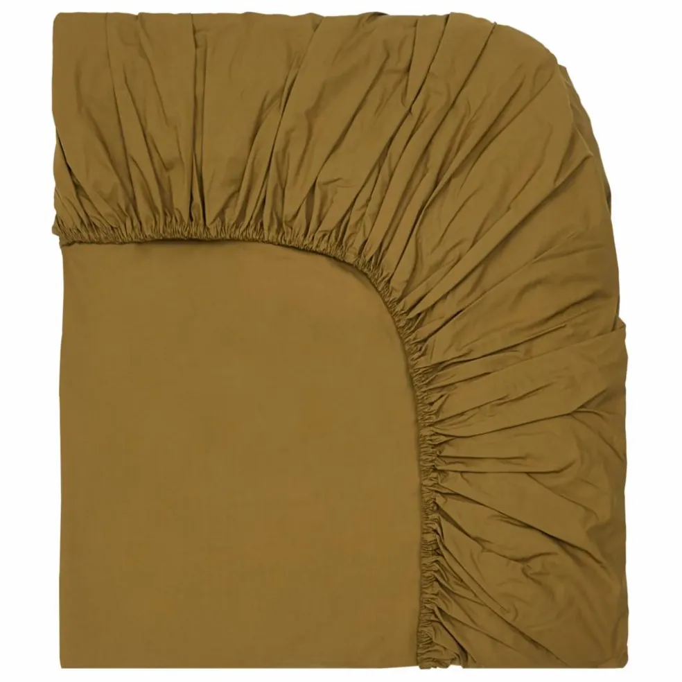 Drap-housse en percale organique | Khaki