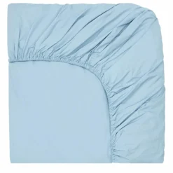 Drap-housse en percale organique | Bleu ciel