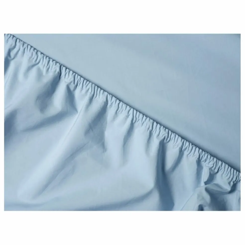 Drap-housse en percale organique | Bleu ciel