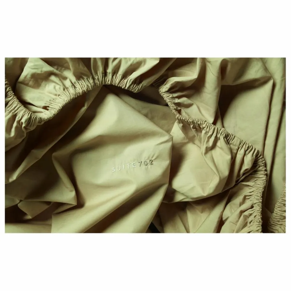 Drap-housse en percale organique | Vert pistache