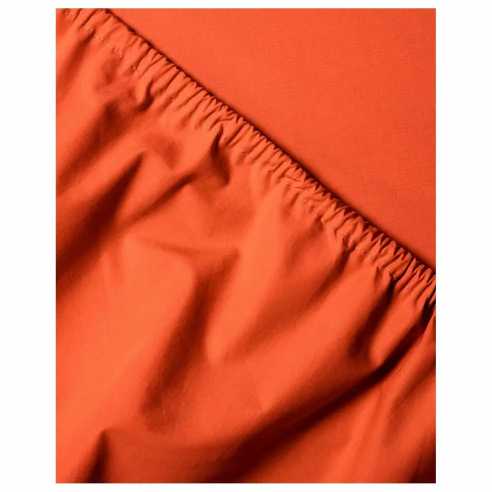 Drap-housse en percale organique - Poppy Orange | Orange