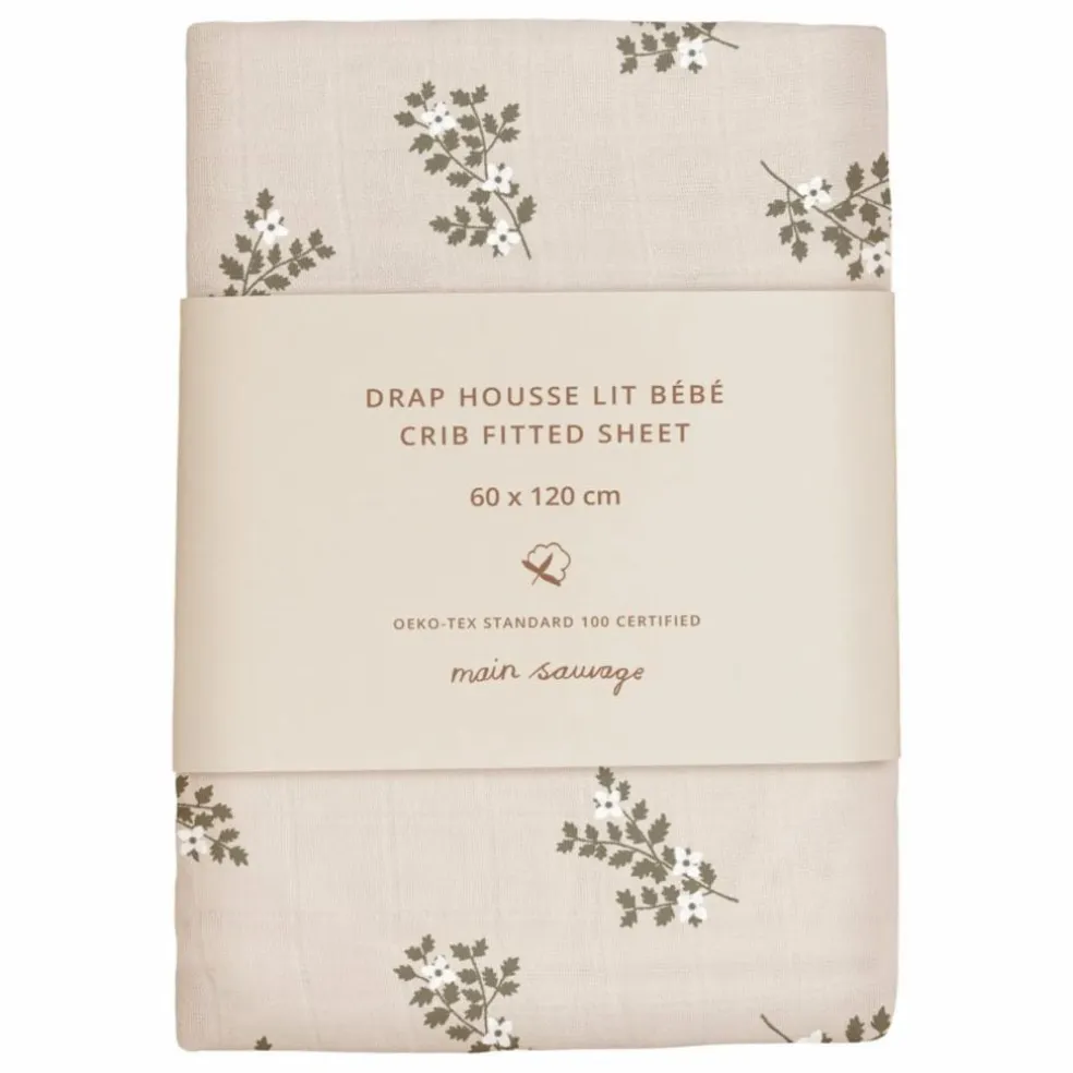 Drap-housse Holly Flowers | Sable