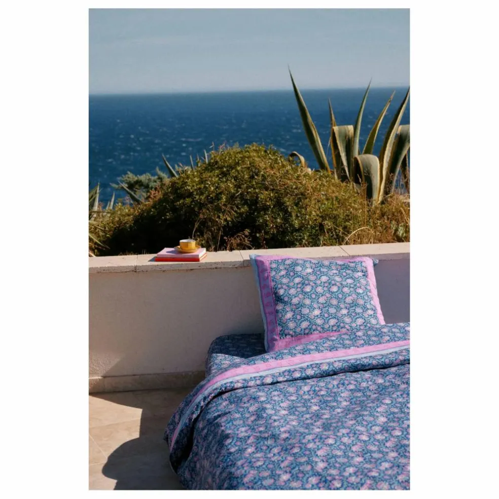 Drap-housse Nicole en coton bio | Bleu foncé