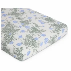Drap-housse Plumbago en coton bio | Bleu