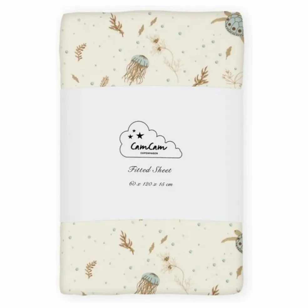 Drap-housse Sea Garden | Bleu