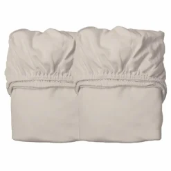 Draps-housses en coton bio - Set de 2 | Beige