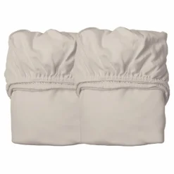 Draps-housses en coton bio - Set de 2 | Beige
