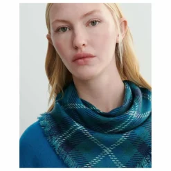 Echarpe Mini Carré Tartan Cachemire | Vert Cèdre