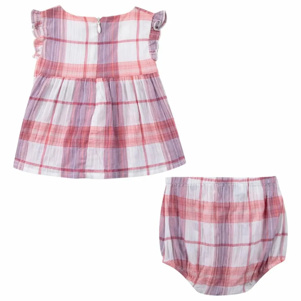 Ensembe Blouse et Bloomer Vichy | Rose
