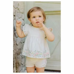 Ensemble Blouse et Bloomer Brodé | Blanc