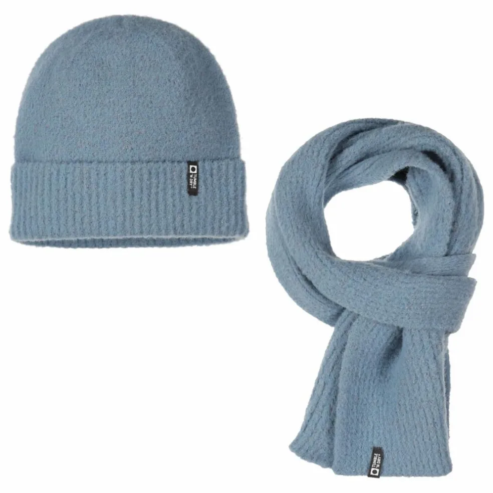 Ensemble Bonnet & Echarpe | Bleu Acier