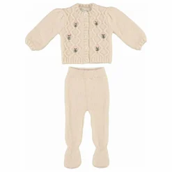 Ensemble Cardigan et Legging Rosine Mohair | Rose pêche