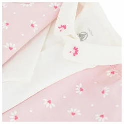 Ensemble Cardigan Pantalon et Body Fleuris Coton Bio | Rose