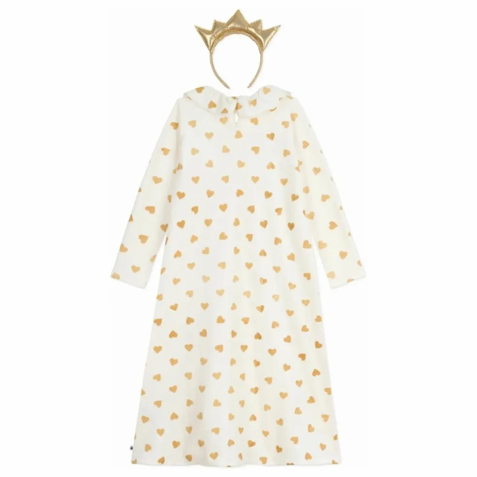 Ensemble Chemise de Nuit et Tiare Pailletée | Ecru