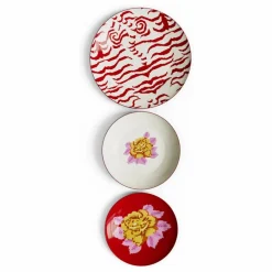 Ensemble d'assiettes Indian Tiger - Set de 3 | Rouge