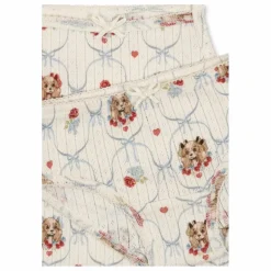 Ensemble Débardeur et Culotte Minnie Chiens Pointelle Coton Bio | Ecru