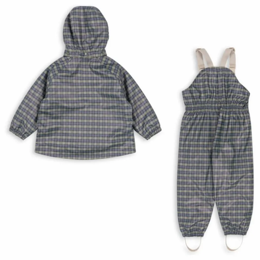 Ensemble de Pluie Palme Carreaux | Bleu