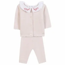 Ensemble Gilet et Pantalon Laine | Rose pâle