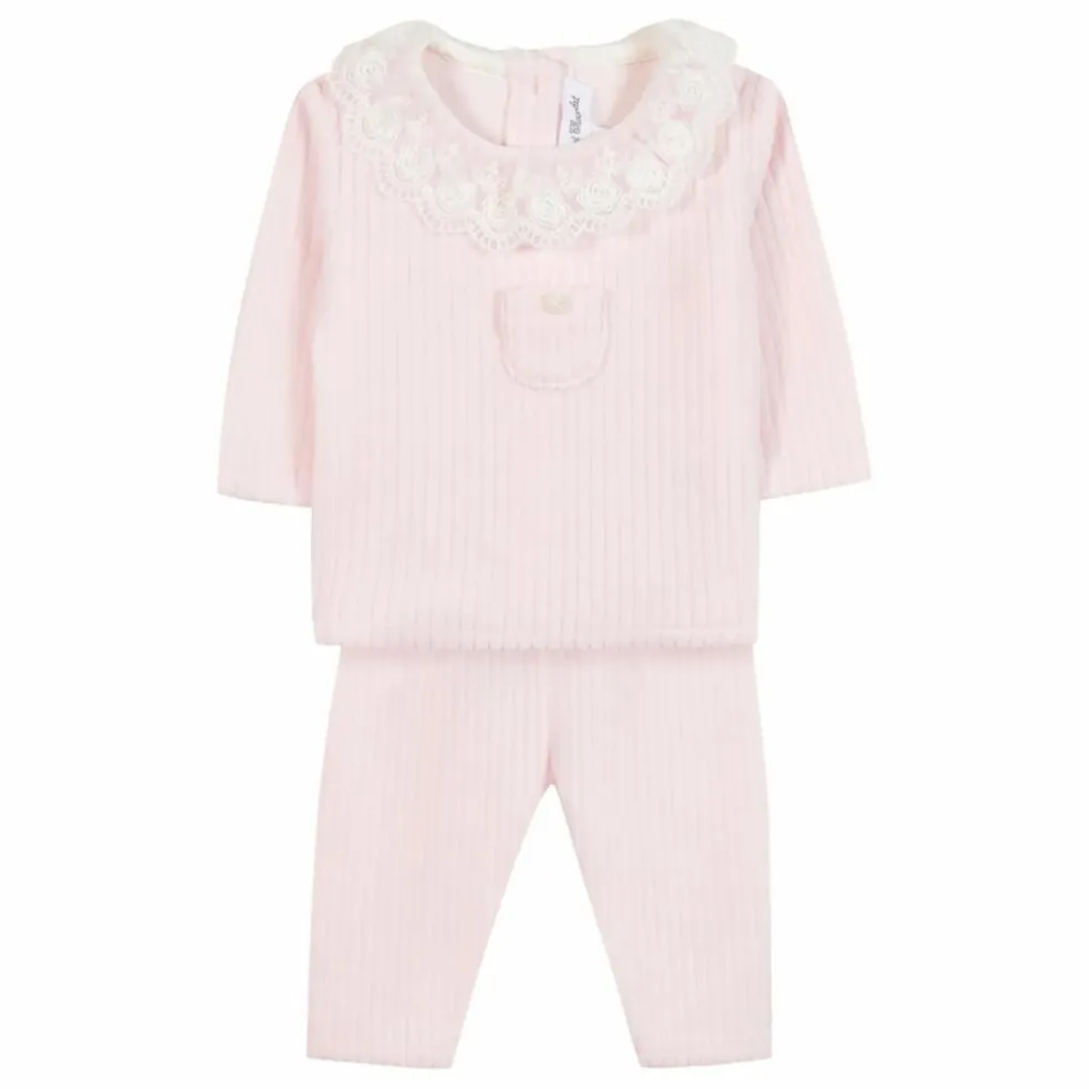 Ensemble Pull et Legging Côtelé | Rose pâle