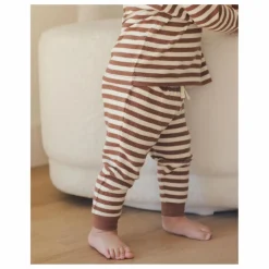 Ensemble Pull et Pantalon Rayé Bamboo | Marron