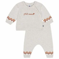 Ensemble Pull et Pantalon P'tit Cœur Laine | Beige chiné