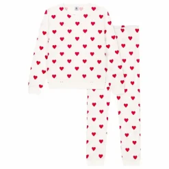 Ensemble Pyjama Cœur - Collection Femme | Blanc
