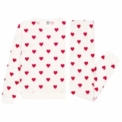 Ensemble Pyjama Cœur - Collection Femme | Blanc