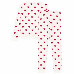 Ensemble Pyjama Cœur - Collection Femme | Blanc