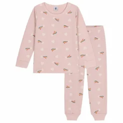 Ensemble Pyjama Molleton Cœurs | Rose