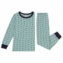 Ensemble Pyjama Molleton Ratons | Vert