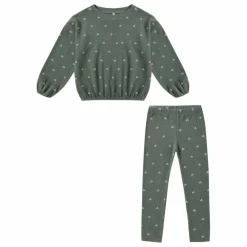 Ensemble Sweat et Legging Ditsy Eponge | Vert de gris