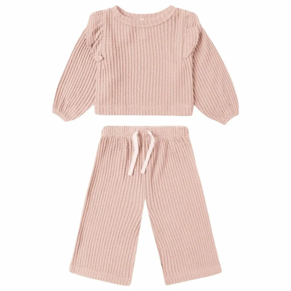 Ensemble Sweat et Pantalon Maille Bamboo | Rose
