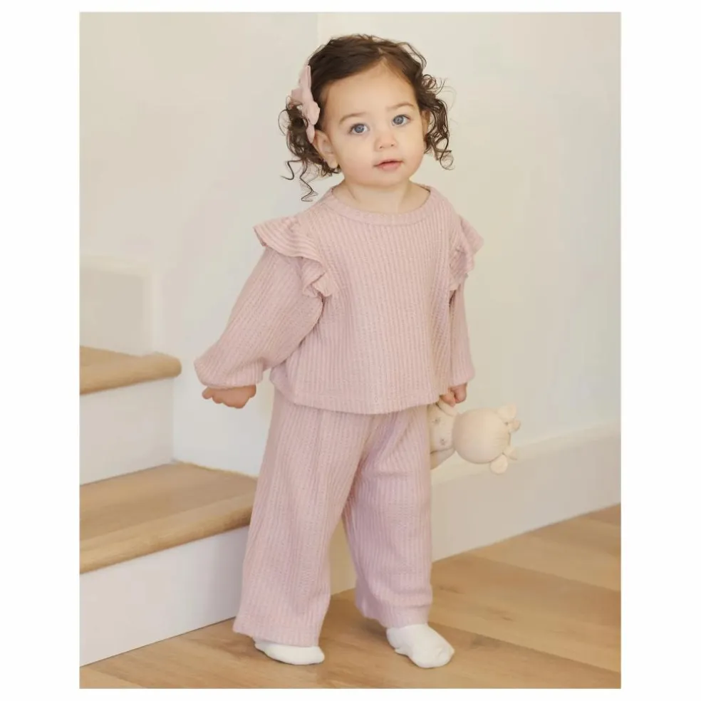 Ensemble Sweat et Pantalon Maille Bamboo | Rose