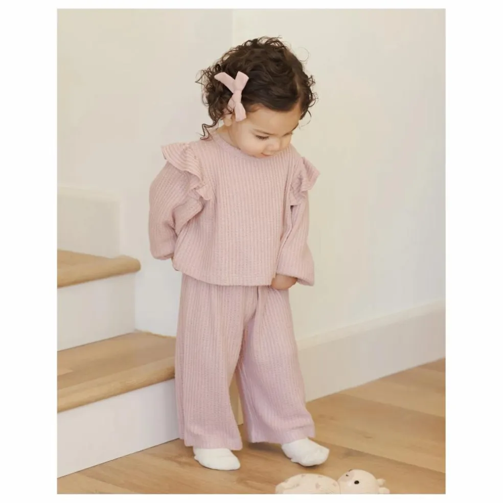 Ensemble Sweat et Pantalon Maille Bamboo | Rose