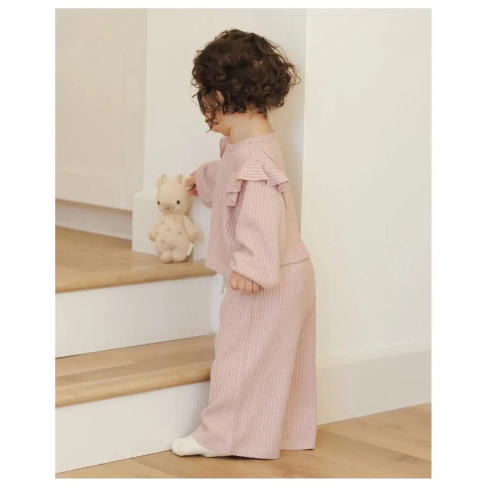 Ensemble Sweat et Pantalon Maille Bamboo | Rose