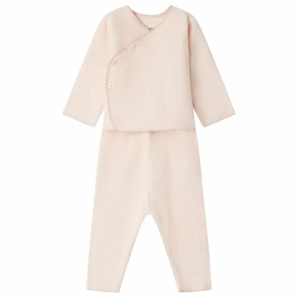 Ensemble Top et Pantalon Julia Eponge Bio | Rose pâle
