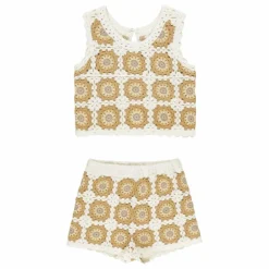 Ensemble Top et Short Maille | Ecru
