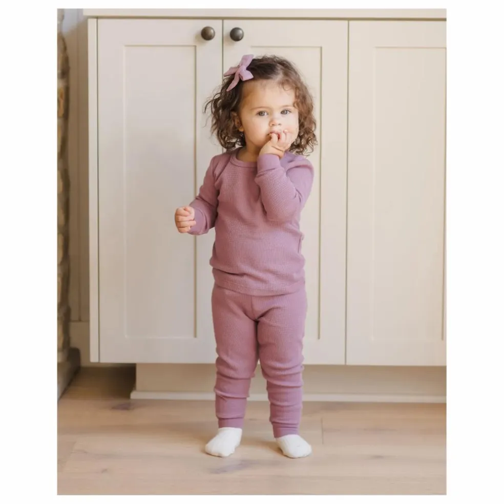 Ensemble T-shirt et Jogger Waffle Coton Bio | Magenta