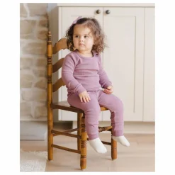 Ensemble T-shirt et Jogger Waffle Coton Bio | Magenta
