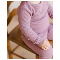 Ensemble T-shirt et Jogger Waffle Coton Bio | Magenta