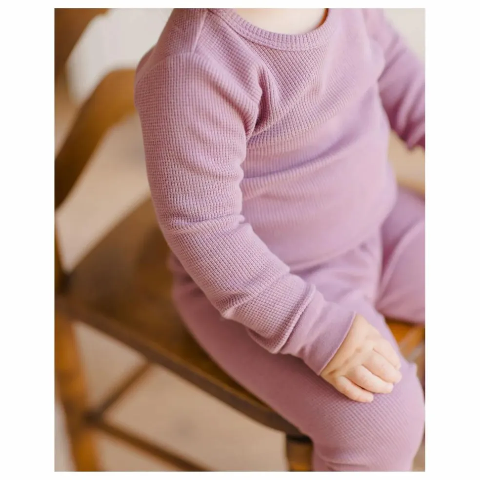 Ensemble T-shirt et Jogger Waffle Coton Bio | Magenta