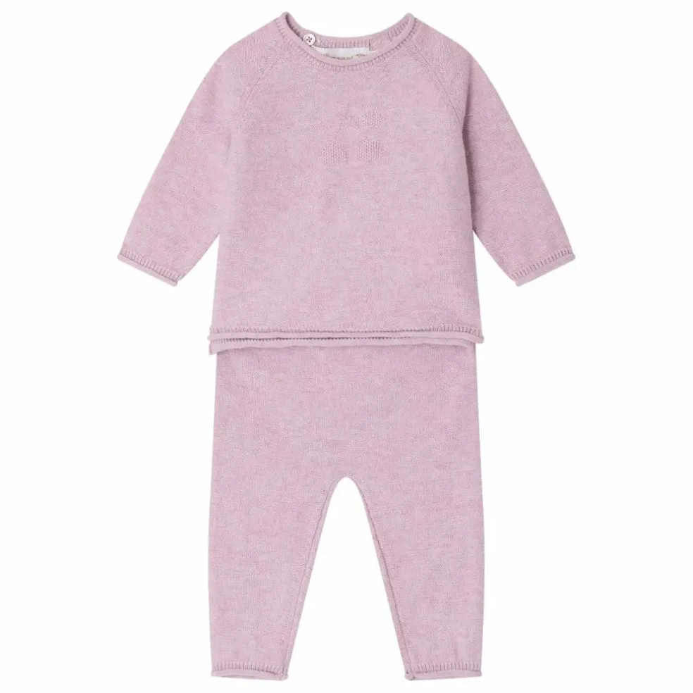Ensemble T-shirt et Legging Loana Maille Coton Bio | Lilas