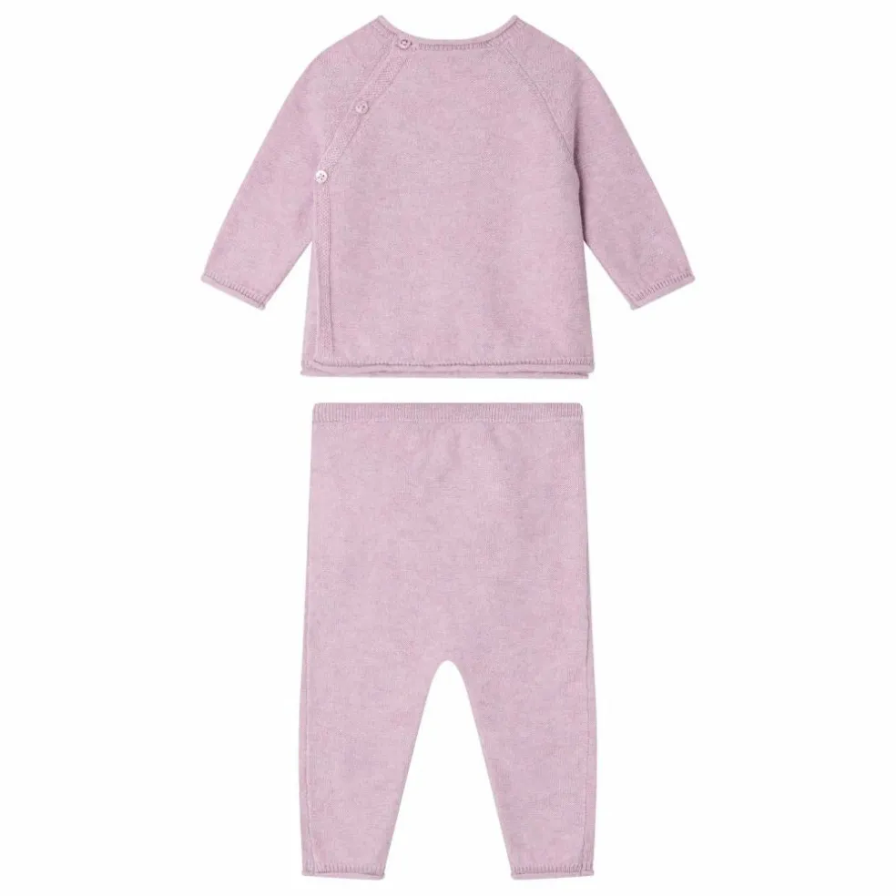Ensemble T-shirt et Legging Loana Maille Coton Bio | Lilas