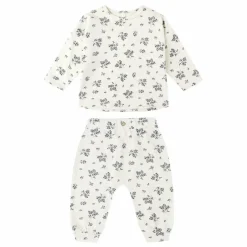 Ensemble T-shirt et Pantalon Fleuri | Ecru