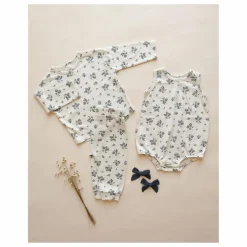 Ensemble T-shirt et Pantalon Fleuri | Ecru