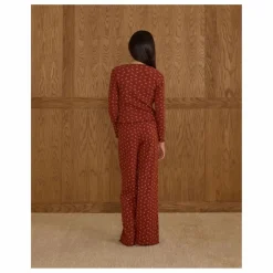 Ensemble T-shirt et Pantalon Côtelé Ditsy | Rouille