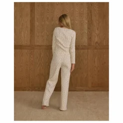Ensemble T-shirt et Pantalon Côtelé Ditsy | Ecru