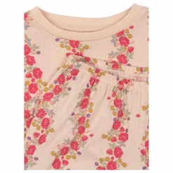 Ensemble T-Shirt et Short Famo Volant Coton Bio | Rose pâle
